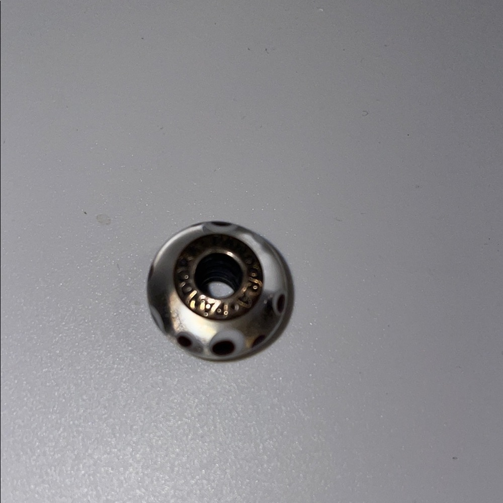 White and Brown Bead Charm